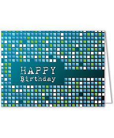 All Occasion: Blue Birthday Squares Card